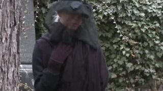 Stockinged MILF rides anally a long dick