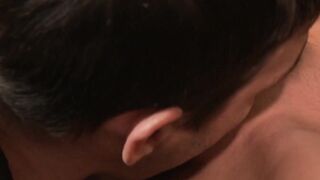 Stockinged MILF rides anally a long dick