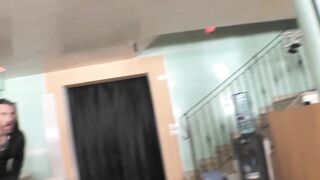 Sinfully dark haired sucking off 2 dicks
