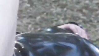 PussyCatsLatex.com - Raven's outdoor latex lesbian toying session