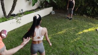 Petite beauty Emma Hix gets stretched by huge cock