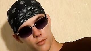 Straight bad boy is jerking off his erect massive dick solo