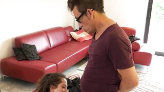 Curly haired goddess gets banged!