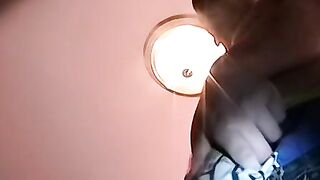Straight guy masturbates before giving facial to mature homo