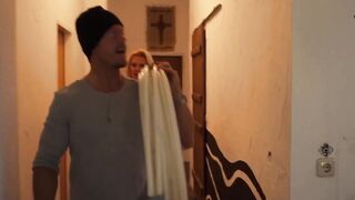 Chubby milf gets huge knockers cumshot