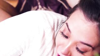 Gia Paige and Ember Snow scissor vigorously after sixty nine