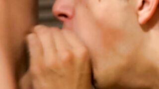 Blond twink Kyle Rash fucks boyfriend to cum at school