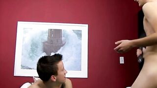 Big dick twink gets his ass paddled and fucked raw