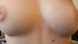 Trashy Goddess masturbating on the desk