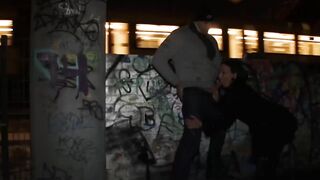 Trashy outdoors fucked