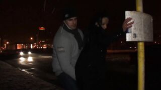 Trashy outdoors fucked
