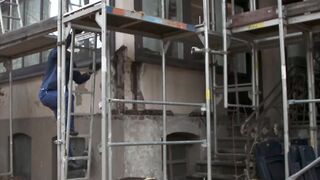 Dirty mom lusting for construction penis