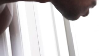 A quickie bareback fuck in the restroom