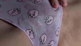 Cumshot Compilation Cum in panties on as