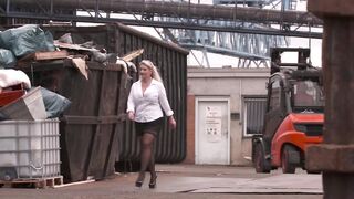 Long boobed boss fucks her employee
