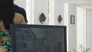Slutty Tgirl Eva Maxim let neighbor fuck her ass