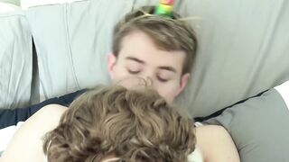 Hot teen James Stirling gets hot and intense bareback fuck