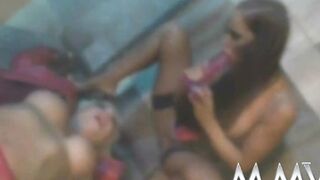 Bdsm babes masturbating their cunts