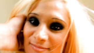 Rough deep throat on a blonde thot
