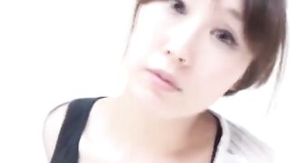 Shocking Asian brunettes peeing in close up assemblage