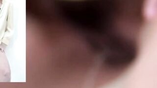 Shocking Asian brunettes peeing in close up assemblage