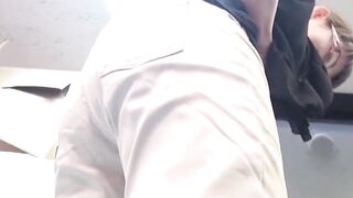 Japanese angel pisses while wearing her jeans