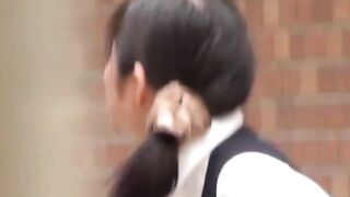 Japanese angel peeing herself up and being shot by voyeur