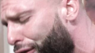 Bearded daddy seduces his stepson to ride his throbbing cock