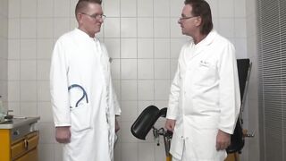 Superb african patient gets nailed by 2 doctors