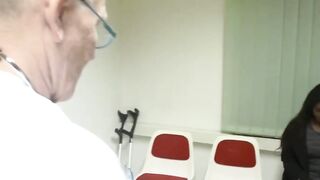 Superb african patient gets nailed by 2 doctors