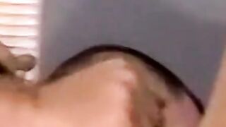 Amateur jerks off while mature man helps him cum with tongue