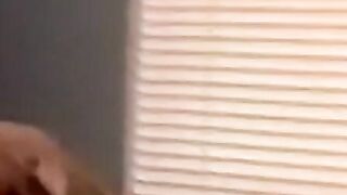 Amateur jerks off while mature man helps him cum with tongue