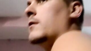 Fat mature gay barebacked by two young big cocked amateurs