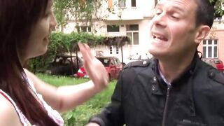 Sexsual beauty getting banged outside