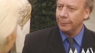 Beauty dark hair give headjob at a wedding