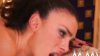 Dark Hair minx gets booty african hammered