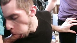 Dominant buddies Brayden James and Damian fingered and banged the hungry hole of sexy