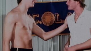 College jock Jacques have an intimate session of solo masturbating