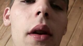 Smoke lover Drac busts nut after working his fat cock