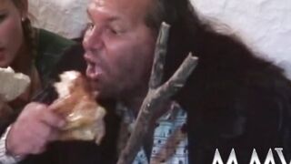 Old bitch blowing penis