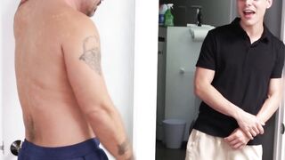StepsonXXX.com - Inked daddy Jax Phonenix seduced by horny twink Asher Day