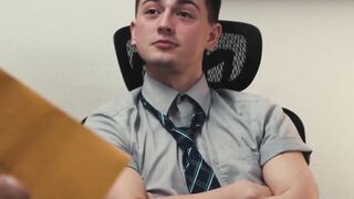 DisruptiveMovie.com - Masyn Thorne blasts his load on Carter Woods' face in office sc