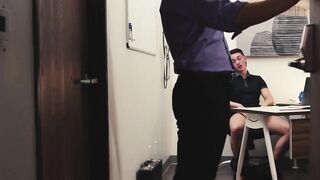 DisruptiveMovie.com - Masyn Thorne blasts his load on Carter Woods' face in office sc