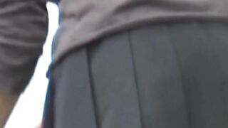 Stunning Japanese teen goddesses filmed in public by voyeur