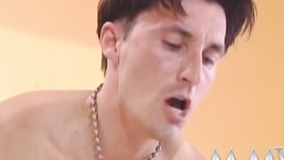 Trashy blondie gets nailed and cumshot
