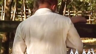 Superb blondie fucking public