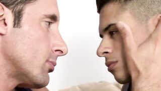 MaleIcons.com - Armond Rizzo's talented mouth deepthroating Nick Cross' thick cock wi