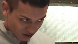 Sexy hunk David Contreras loves being a little prison bitch