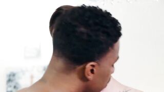 MaleNoir.com - Tattooed black stud Marquee D'Angelo fucks his white boyfriend rough