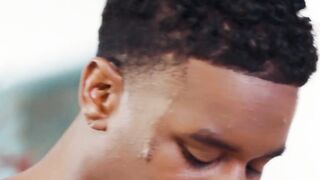 MaleNoir.com - Tattooed black stud Marquee D'Angelo fucks his white boyfriend rough